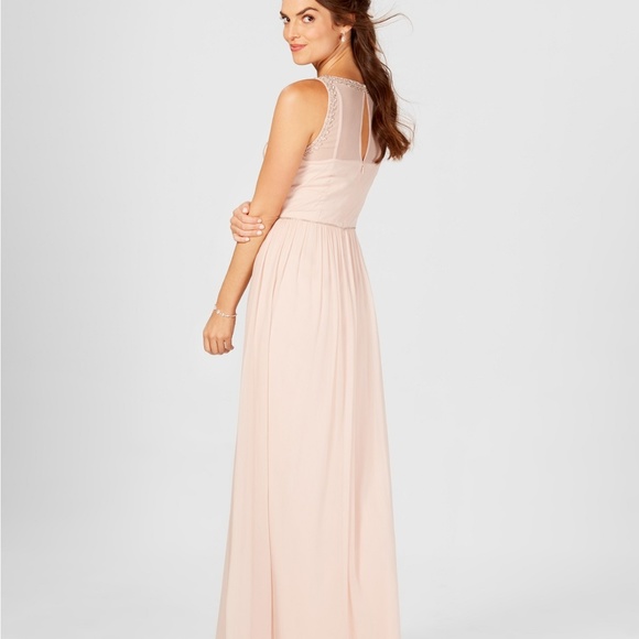 Adrianna Papell Beaded A-Line Gown Blush - Picture 2 of 3
